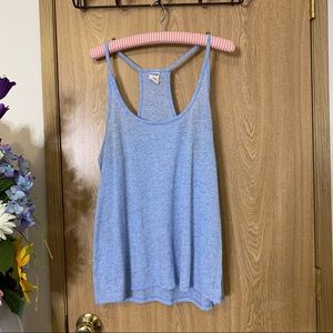 PINK - Blue Racerback Tank Top size L